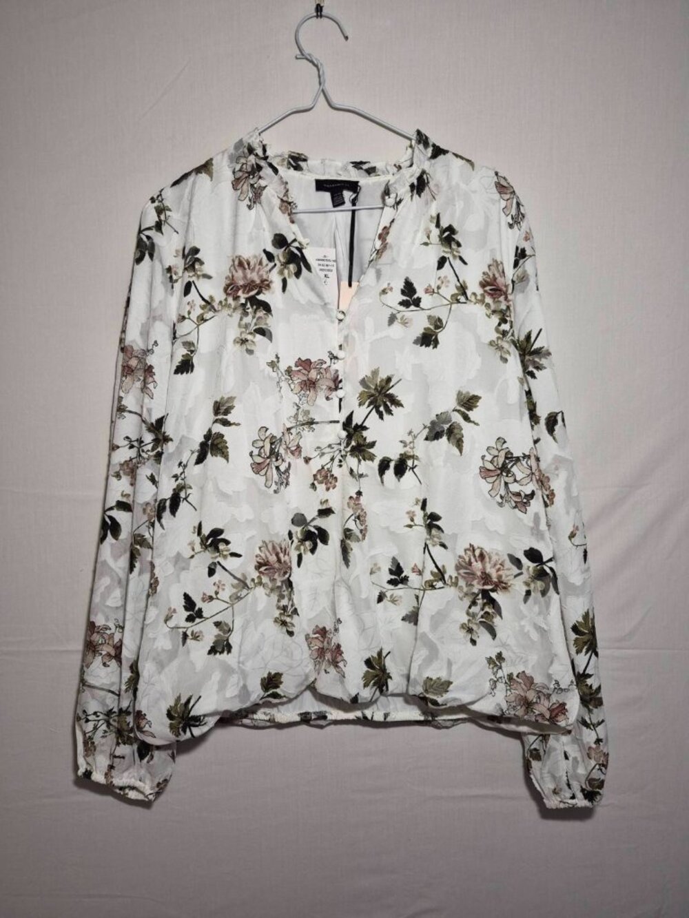 Tamara H. Floral Long Sleeve Blouse - Size XL